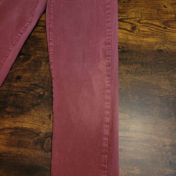 American Eagle Jeans 4R Jegging Next Level Stretch Hi Rise Sunwashed Burgundy - Picture 4 of 12